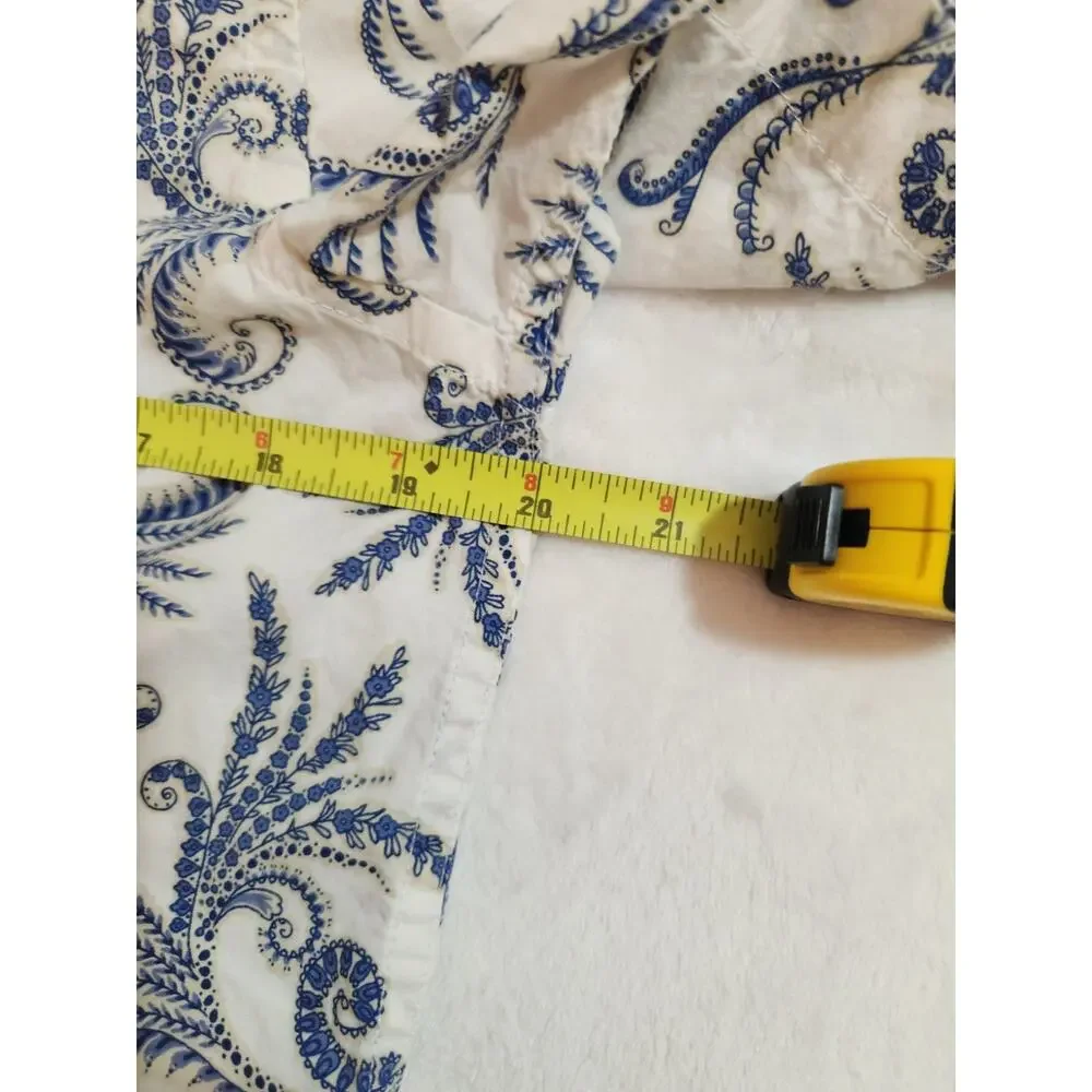 Banana Republic Floral Shirt Mens Small Blue Short Sleeve Beach 60s 60s Retro